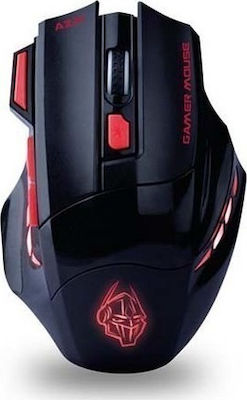Zeroground KB-1500GUMS Комплект Гейминг Клавиатура с Мембрана суичове и Подсветени клавиши & Мишка (Английски US) Черен