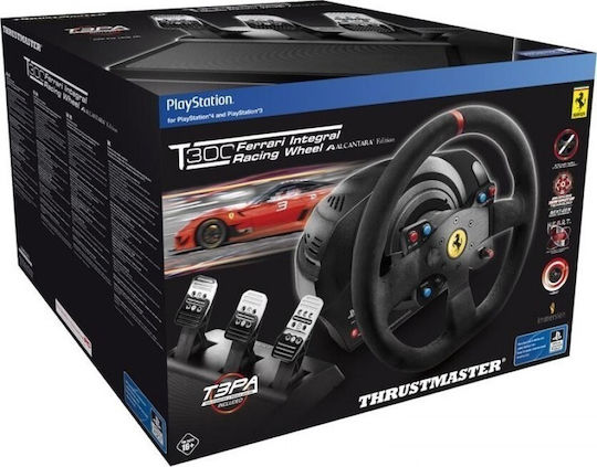 Thrustmaster T300 Ferrari Alcantara Edition Steering Wheel with Pedals for PC / PS3 / PS4 with 1080° Rotation
