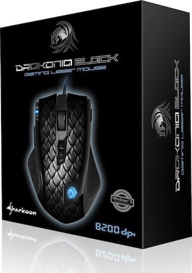 Sharkoon Drakonia RGB Laser Gaming Gaming Maus 8200 DPI Schwarz