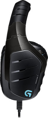 Logitech Геймърски слушалки с връзка 3,5 мм / USB Син