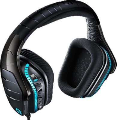 Logitech Геймърски слушалки с връзка 3,5 мм / USB Син