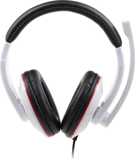 Gembird MHS-001 Over Ear Gaming Headset με σύνδεση 3.5mm Λευκό