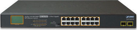 Planet GSW-1820VHP Negestionat L2 PoE+ Switch cu 16 Porturi Gigabit (1Gbps) Ethernet și 2 Porturi SFP