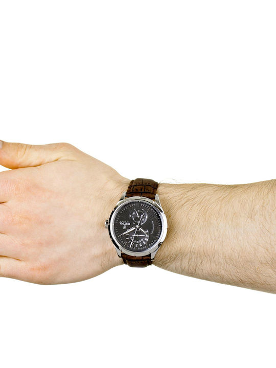 Festina Men's Watch 45mm Battery with Brown Leather Strap