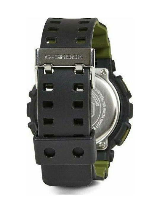 Casio G-Shock Uhr Chronograph Batterie mit Schwarz Kautschukarmband