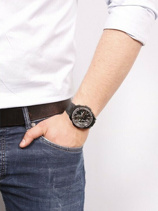 Casio G-Shock G-Steel Men's Watch 52.4mm Chronograph Battery with Black Rubber Strap