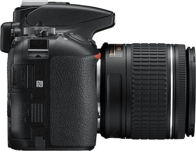 Nikon DSLR Φωτογραφική Μηχανή D5600 Crop Frame Kit (AF-P DX 18-55mm F3.5-5.6G VR) Black