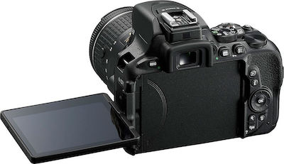 Nikon DSLR Φωτογραφική Μηχανή D5600 Crop Frame Kit (AF-P DX 18-55mm F3.5-5.6G VR) Black