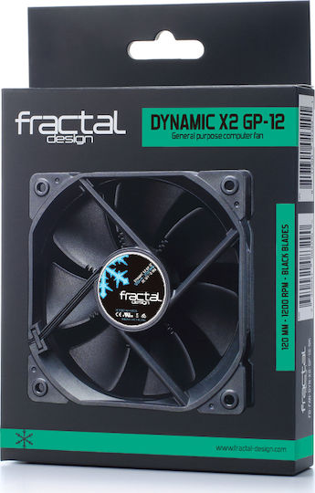 Fractal Design Dynamic X2 GP-12 Case Fan 120mm (1200rpm / 52.3cfm) Χωρίς Led Φωτισμό και Σύνδεση 3-Pin