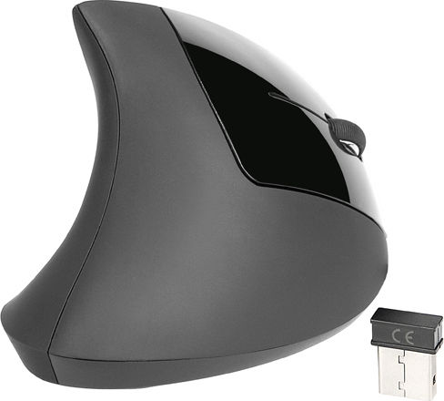 Tracer Mysz Flipper RF Nano USB Kabellos Ergonomisch Vertikal Maus Schwarz
