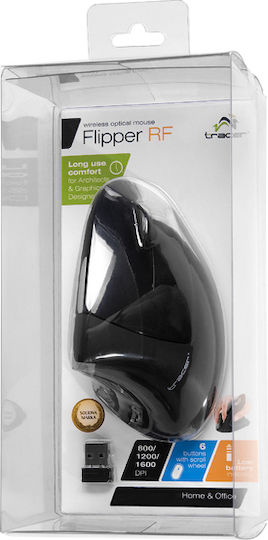 Tracer Mysz Flipper RF Nano USB Kabellos Ergonomisch Vertikal Maus Schwarz