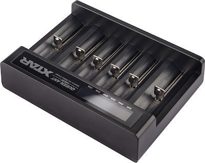 XTAR Queen ANT MC6 Зарядно 6 за батерии Li-ion Размер 18650/16340/26650/14500 в Черен цвят