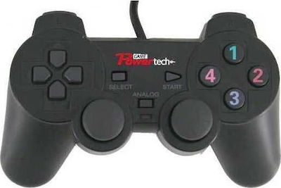 Powertech BO-23 Ενσύρματο Gamepad για PC / PS3 Μαύρο