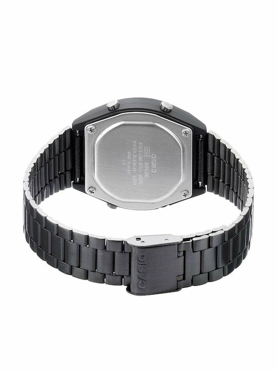 Casio Vintage Edgy Digital Men's Watch 35mm Battery with Black Metal Bracelet