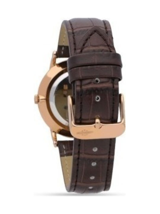 Chronostar Watch Battery with Brown Leather Strap R3751257002