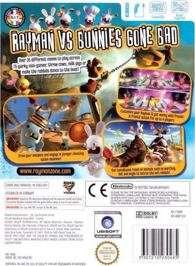 Rayman Raving Rabbids Wii Game (Used)