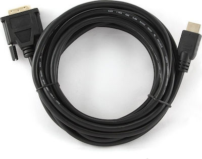 Cablexpert Cablu DVI-D de sex masculin - HDMI de sex masculin 5m Negru (CC-HDMI-DVI-15)