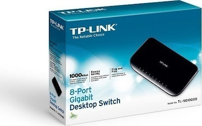 TP-LINK TL-SG1008D v6 Unmanaged L2 Switch με 8 Θύρες Gigabit (1Gbps) Ethernet