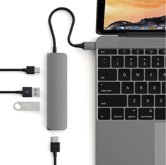 Satechi USB-C Docking Station with HDMI 4K PD Gray (ST-CMAM)