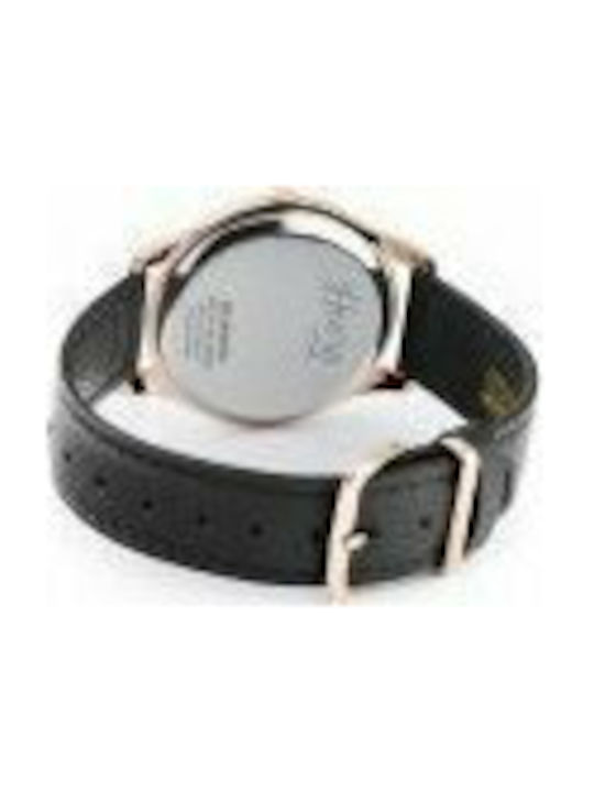 Henry London Richmont Watch with Black Leather Strap