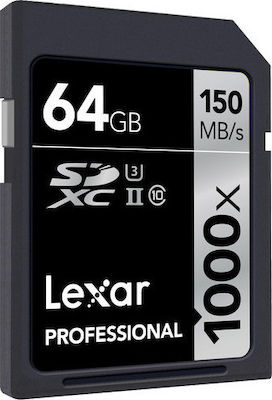 Lexar Professional 1000x SDXC 64GB Klasse 10 U3 UHS-II