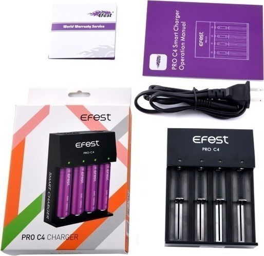 Efest PRO C4 USB Φορτιστής 4 Μπαταριών Li-ion Μεγέθους 18650