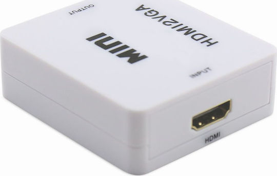 Artsound Μετατροπέας HDMI female σε 3.5mm / VGA female Λευκό 1τμχ