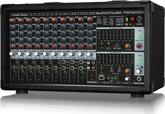 Behringer PMP2000D Αυτοενισχυόμενη Αναλογική Κονσόλα 14 Καναλιών με Phantom Power & 9 Εισόδους XLR