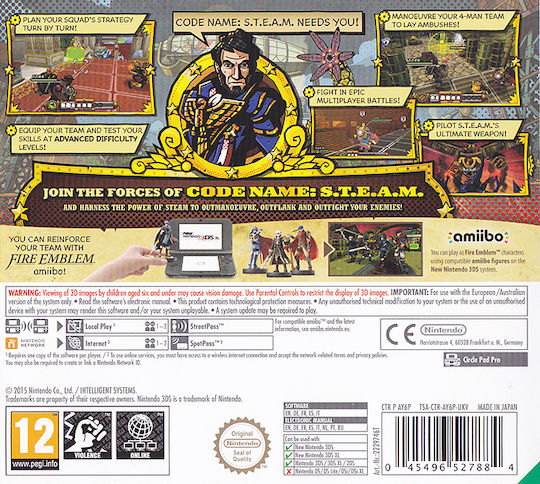 Code Name S.T.E.A.M 3DS Game (Used)