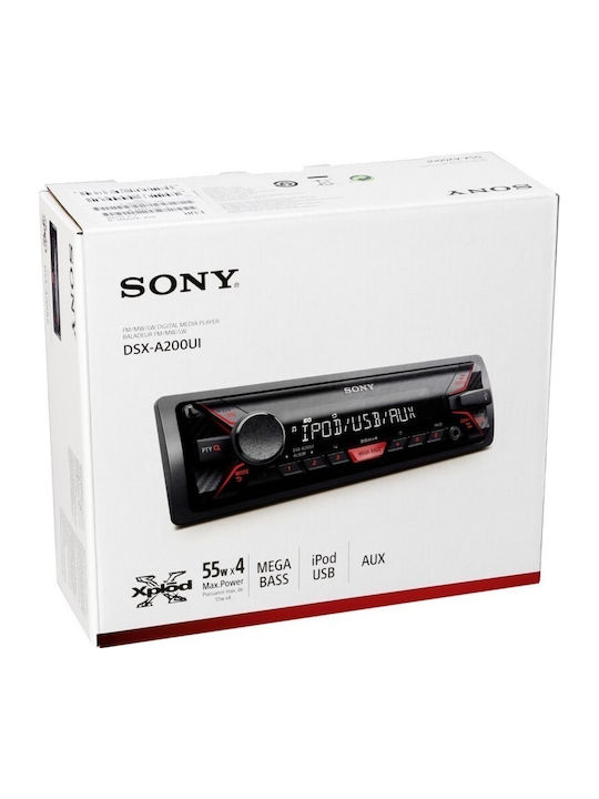 Sony DSX-A200UI Ηχοσύστημα Αυτοκινήτου Universal 1DIN (USB/AUX) με Αποσπώμενη Πρόσοψη