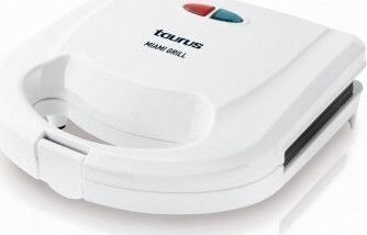 Taurus Miami Grill 968.406 Sandwichmaker für for 2 Sandwiches Sandwiches 750W Weiß