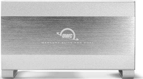 OWC Mercury Elite Pro Dual Hard Drive Case for 2 Hard Drives 3.5" SATA III with connection USB 3.1 / eSATA in Silber color