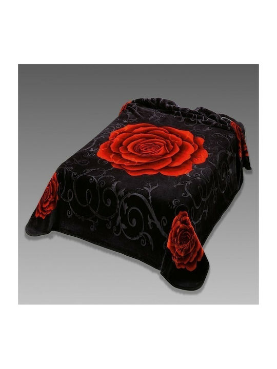 Belpla 5234 Spanish Velvet Blanket Double Size 220x240cm Black