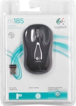 Logitech M185 Ασύρματο Mini Ποντίκι Γκρι