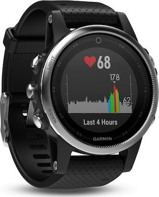 Garmin Fenix 5 Неръждаема стомана 42мм Водоустойчив Смартчасовник с Пулсомер (Черен)