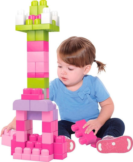 Mega Bloks Blocks Big Building Bag Pink for 1 - 5 Years 60pcs