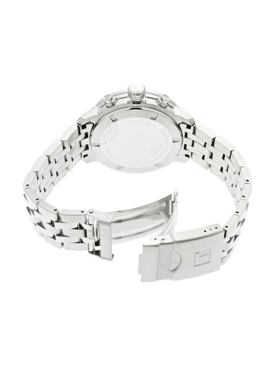 Tissot Sport PRC200 Ανδρικό Ρολόι 42mm Χρονογράφος Μπαταρίας με Ασημί Μεταλλικό Μπρασελέ