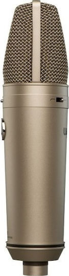 Warm Audio WA-87 Condenser Microphone XLR Shock Mounted for Vocals in Gold Color