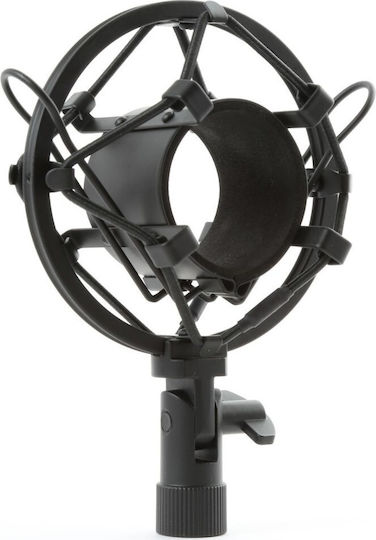 Vonyx Studio Set / Condensor microphone with stand and Set Kondensatormikrofon XLR Desktop, stoßmontiert für Gesang in Silver Farbe