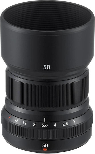 Fujifilm Crop Φωτογραφικός Φακός Fujinon XF 50mm f/2 R WR Wide Angle για Fujifilm X Mount Μαύρος
