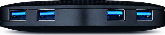 TP-LINK UH400 v2 USB-Hub mit 4 Anschlüssen USB 3.0 mit Anschluss an einen Computer USB-A