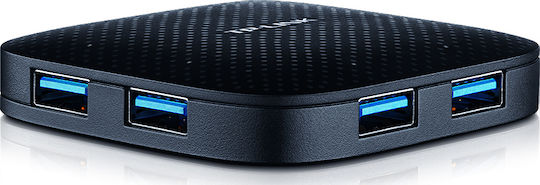TP-LINK UH400 v2 USB-Hub mit 4 Anschlüssen USB 3.0 mit Anschluss an einen Computer USB-A