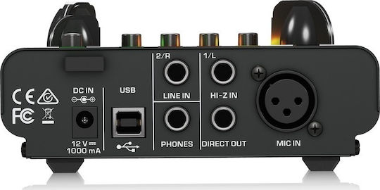 Behringer MIC500USB Tub Microfon Preamplificator 2 Canale cu Putere fantomă & 1 Intrare XLR