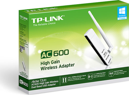 TP-LINK Archer T2UH Adaptor Rețea USB cu Conexiune Wireless Wi-Fi 433Mbps și Antenă Detașabilă (v1)