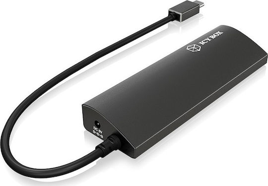 Icy Box USB Хъб 4 Порта USB 3.0 с USB-C Връзка