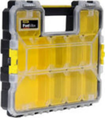 Stanley FatMax Tool Compartment Organiser 10 Slot with Removable Box Yellow 44.6x35.6x7.5cm