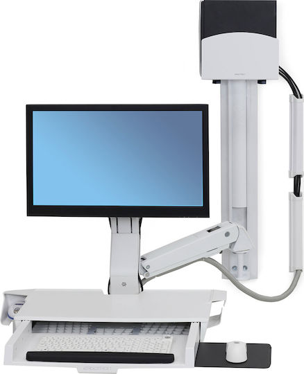 Ergotron StyleView Sit-Stand Combo System with Worksurface Perete Suport Monitor până la 24" cu Braț