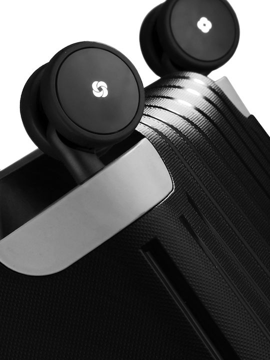 Samsonite S'cure Große Hartschale Reisegepäck Schwarz mit 4 Räder Höhe 75cm