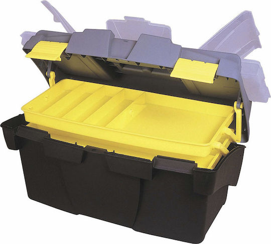 Stanley Mega Hand Tool Case Plastic with Tobacco Case Dimensions: W49.5xD26.5xH26.1cm