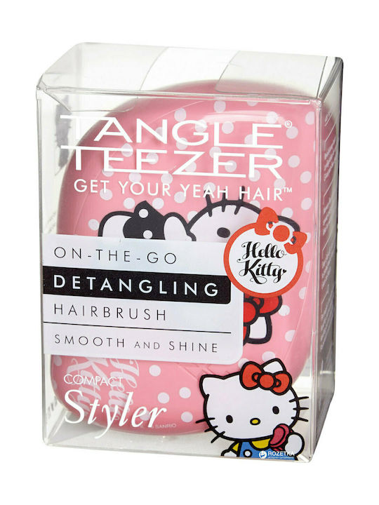 Tangle Teezer Παιδική Βούρτσα Ξεμπερδέματος Hello Kitty Compact Styler Ροζ